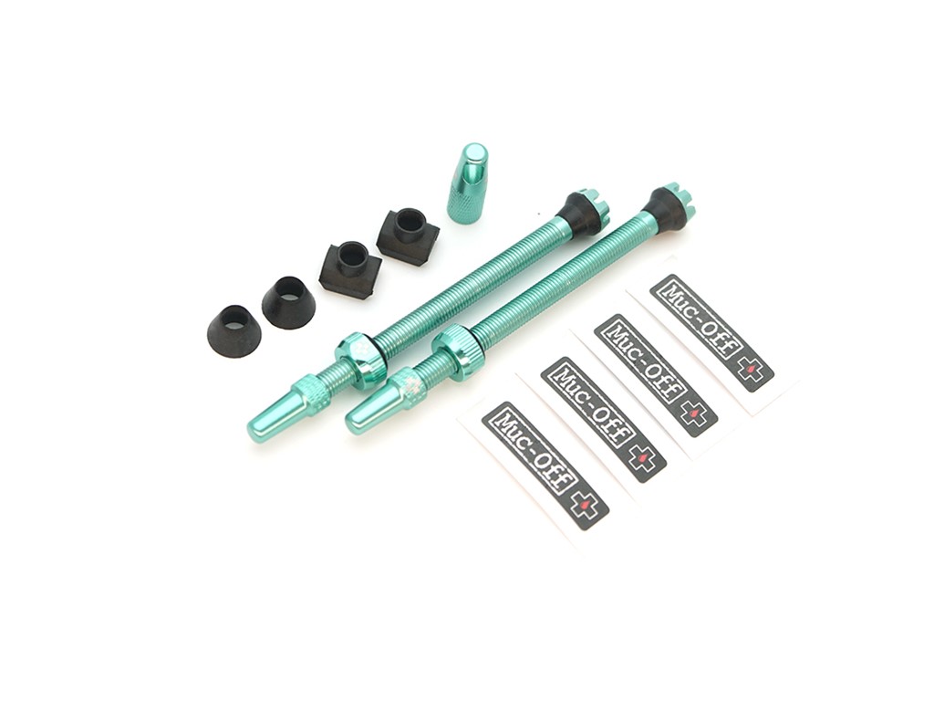 MUC-OFF Tubeless Valve Kit 2.0 80mm Turquoise