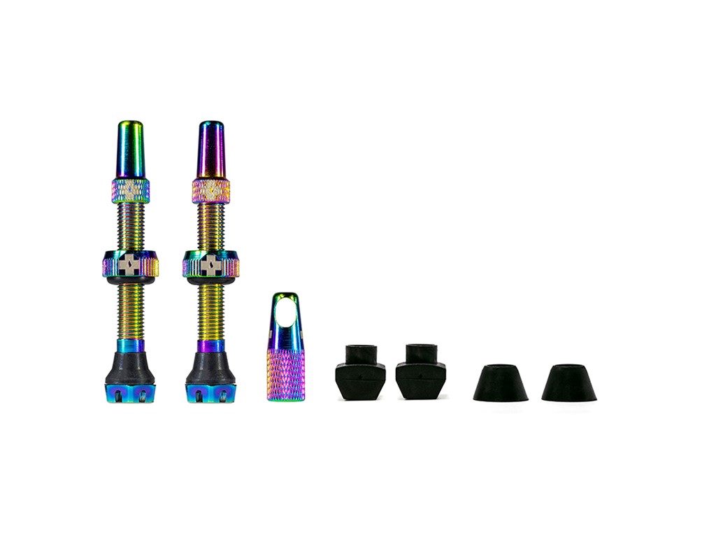 MUC-OFF Tubeless Valve kit V2.0 44mm Iridescent