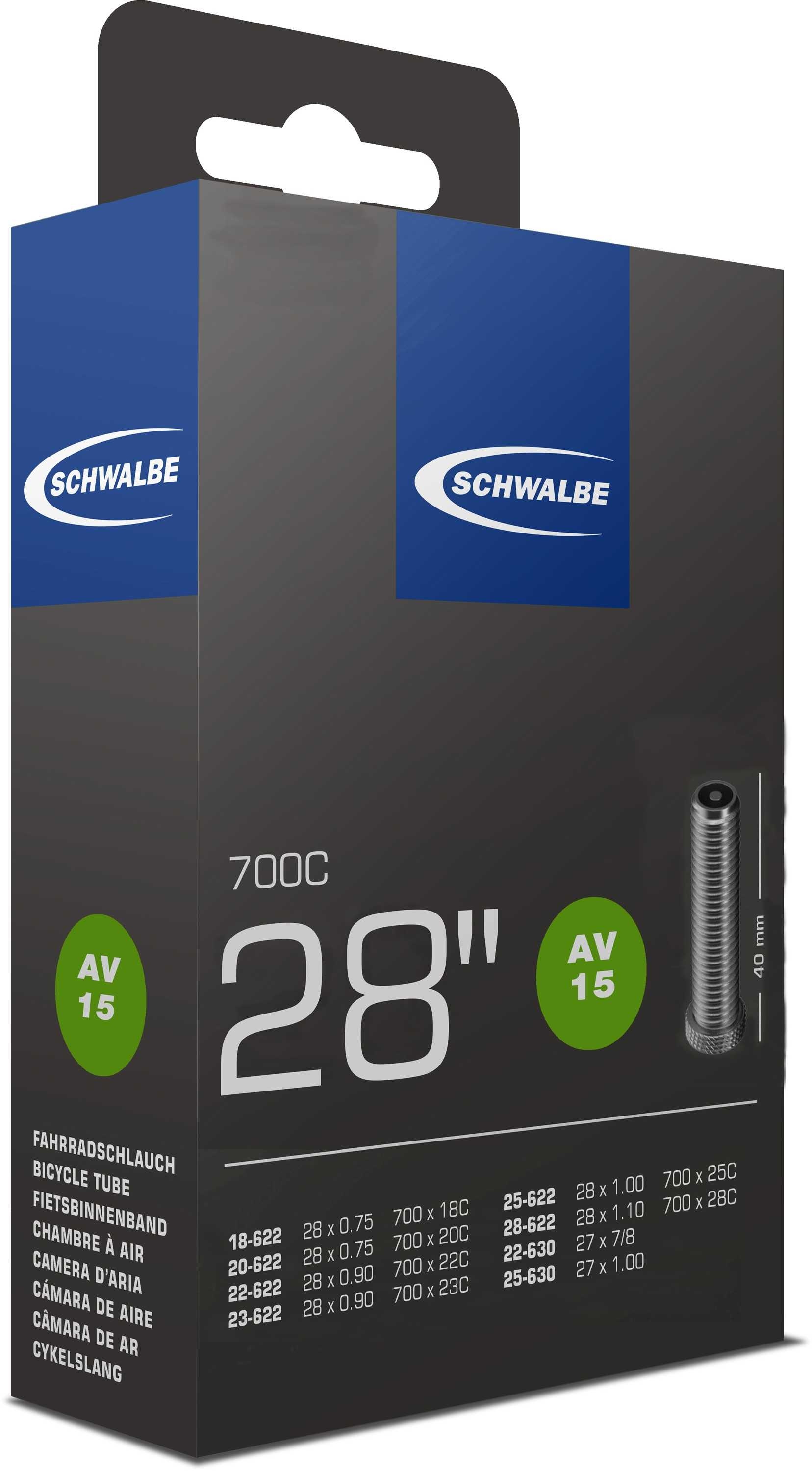 Schwalbe Slang AV15 18/25-622/630 Bilventil 