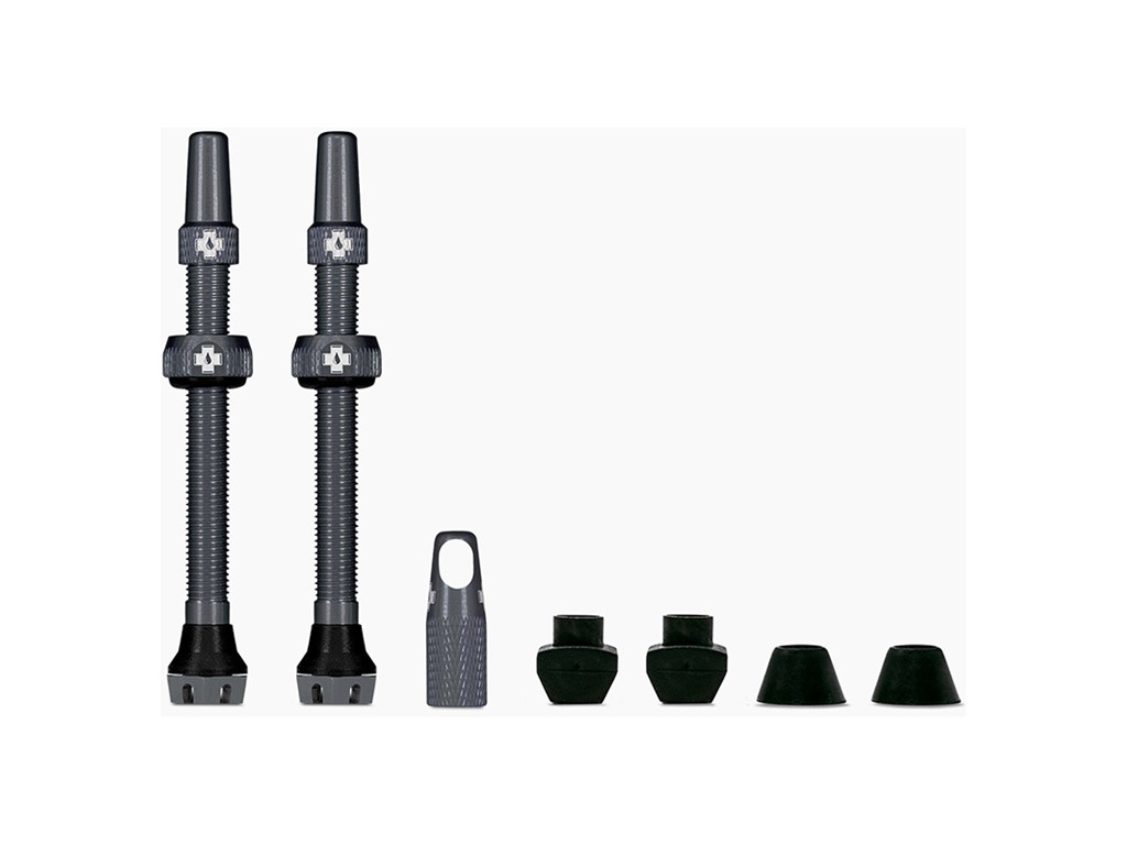 MUC-OFF Tubeless Valve Kit V. 2.0 80mm Grey