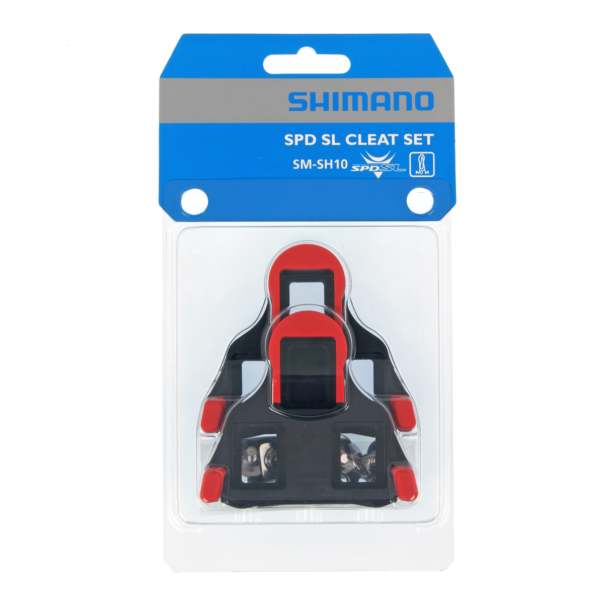 Shimano Pedalkloss SM-SH10, röd Fast, 0 grader float 