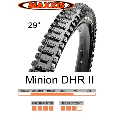 Maxxis Minion DHR II 29x2.4 3C / EXO / TR, 60TPI Vikbart 